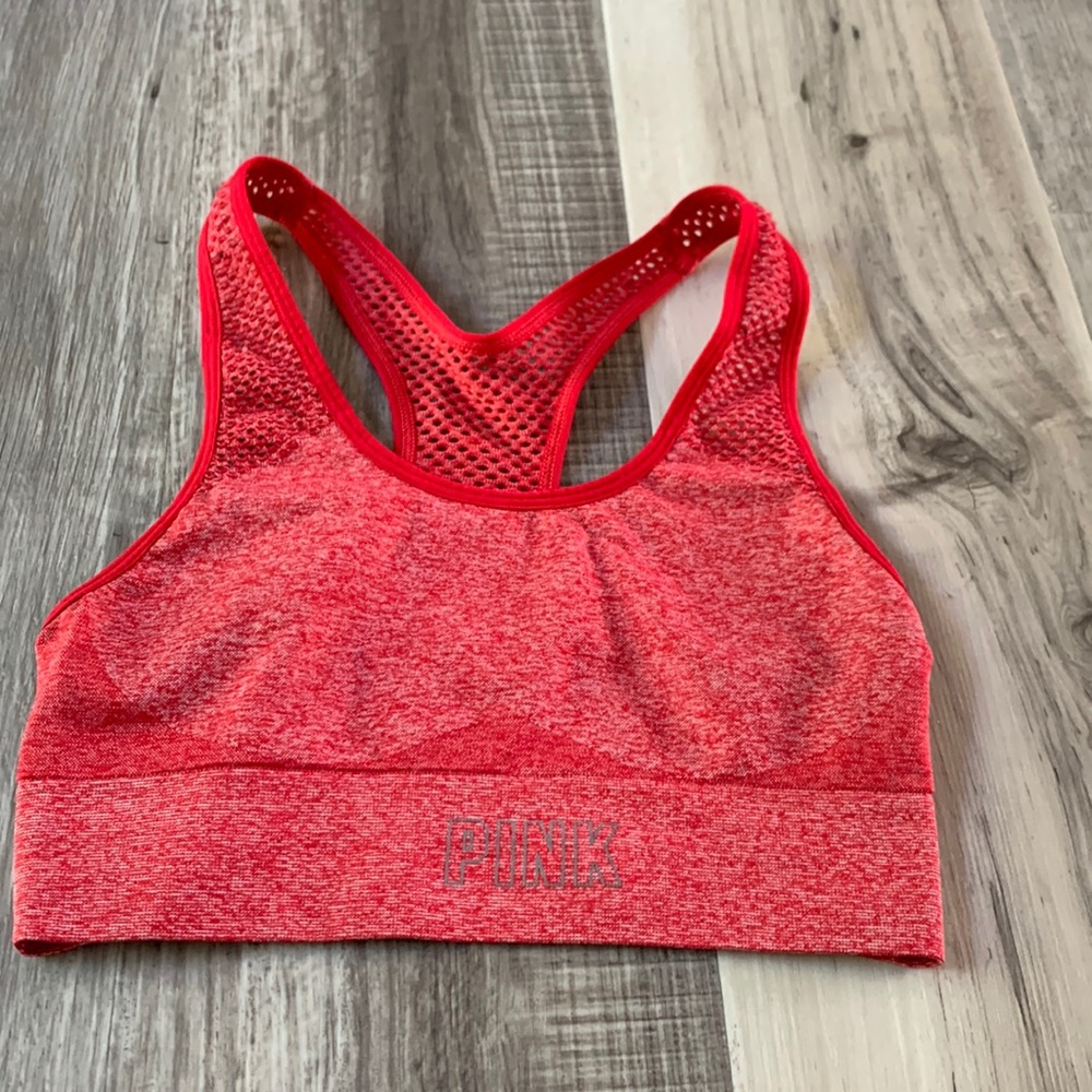 Pink Victoria Secret sports bra